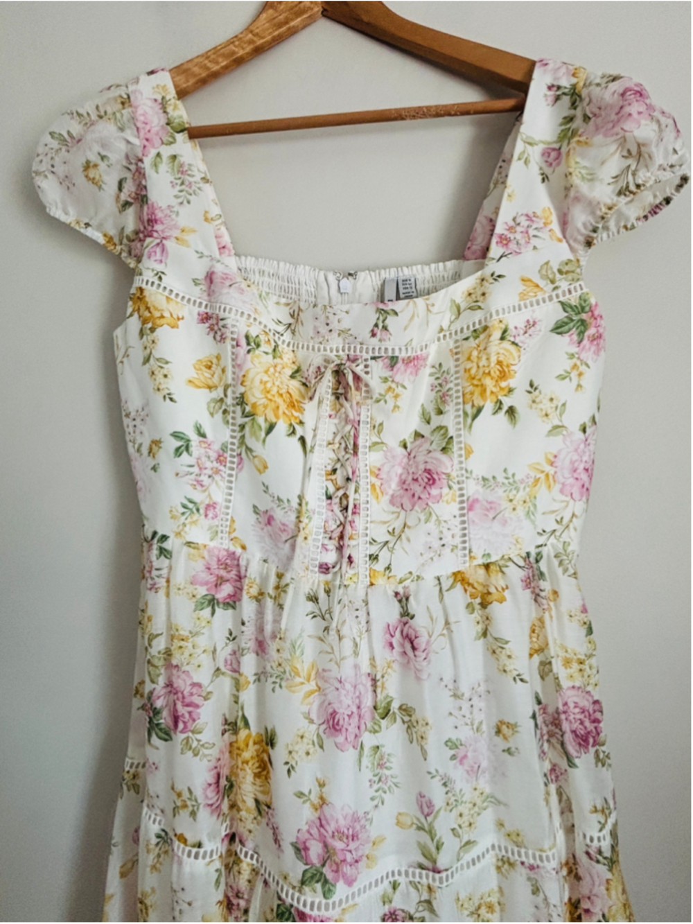 Ever New Romana CottageCore Tiered Floral Puff Sleeve Maxi Dress Size 12 Boho - Picture 12 of 16